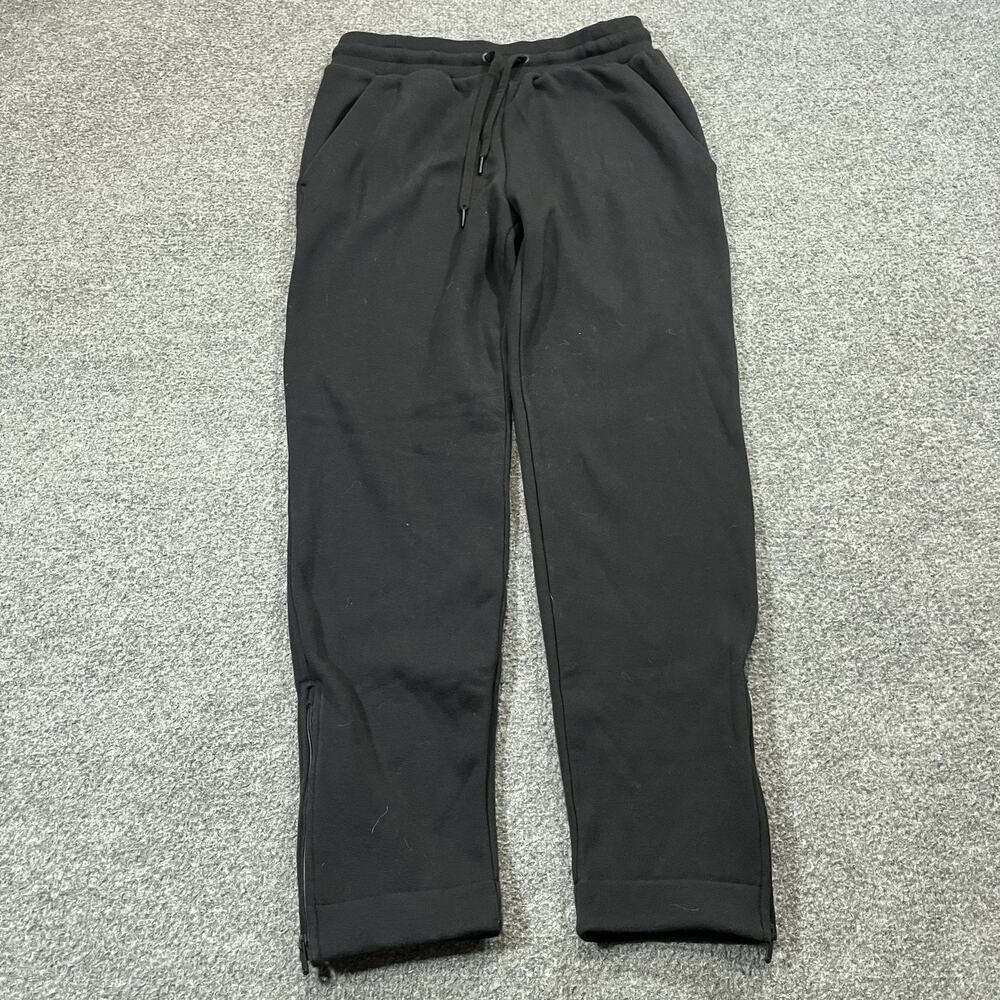 Athleta Joggers Womens Small Black Cozy Karma Fleece Stretch Drawstring Pockets